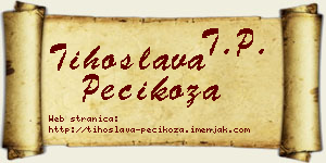 Tihoslava Pecikoza vizit kartica